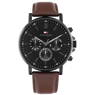 Tommy Hilfiger Reloj Analógico de Cuarzo Multifunción para Hombre con Correa de Acero Inoxidable o de Cuero Tommy Hilfiger Reloj Analógico de Cuarzo Multifunción para Hombre con Correa de Acero Inoxidable o de Cuero