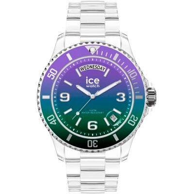 ICE-WATCH Ice Clear Sunset Purple Green Reloj Multicolor para Mujer con Correa de Polyamide (Medium) ICE-WATCH Ice Clear Sunset Purple Green Reloj Multicolor para Mujer con Correa de Polyamide (Medium)