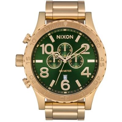 NIXON 51-30 Chrono Reloj de Pulsera para Hombre (51 mm, cronógrafo de Cuarzo, con Caja de Acero Inoxidable y Correa de Acero Inoxidable, Resistente al Agua, 30 Bares) NIXON 51-30 Chrono Reloj de Pulsera para Hombre (51 mm, cronógrafo de Cuarzo, con Caja de Acero Inoxidable y Correa de Acero Inoxidable, Resistente al Agua, 30 Bares)