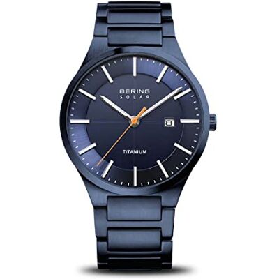 BERING 15239 Reloj Solar para Hombre con Caja de Titanio de 39 mm y Esfera, Brazalete de Titanio con Detalles de Titanio y Resistencia al Agua de 10 ATM BERING 15239 Reloj Solar para Hombre con Caja de Titanio de 39 mm y Esfera, Brazalete de Titanio con Detalles de Titanio y Resistencia al Agua de 10 ATM