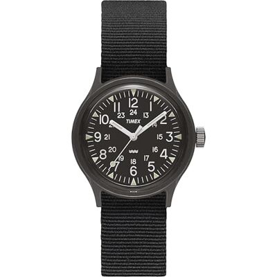 Timex MK1 TW2R13800 Reloj unisex de 36 mm con correa de tela y esfera negra Timex MK1 TW2R13800 Reloj unisex de 36 mm con correa de tela y esfera negra