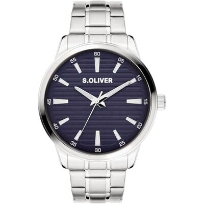 s.Oliver Reloj de Hombre 44 mm analoge Reloj de Pulsera con Movimiento de Cuarzo Chronograph & 3 Zeiger hoher Tragekomfort 5 ATM Resistente al Agua Resistente a arañazos s.Oliver Reloj de Hombre 44 mm analoge Reloj de Pulsera con Movimiento de Cuarzo Chronograph & 3 Zeiger hoher Tragekomfort 5 ATM Resistente al Agua Resistente a arañazos
