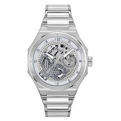 HUGO Reloj Analógico de Cuarzo Multifunción para Hombre Colección #Grail Skeleton con Correa de Acero Inoxidable Plateada HUGO Reloj Analógico de Cuarzo Multifunción para Hombre Colección #Grail Skeleton con Correa de Acero Inoxidable Plateada