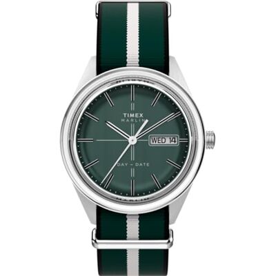 Timex Marlin Jet TW2Y37500 Reloj de Cuarzo para Hombre, Correa de Tela Verde con Esfera Verde y Caja de Acero Inoxidable, 38 mm Timex Marlin Jet TW2Y37500 Reloj de Cuarzo para Hombre, Correa de Tela Verde con Esfera Verde y Caja de Acero Inoxidable, 38 mm