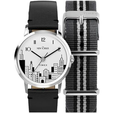 Timex Reloj Analógico para para Hombre de Mecanico con Correa en Cuero Timex Reloj Analógico para para Hombre de Mecanico con Correa en Cuero
