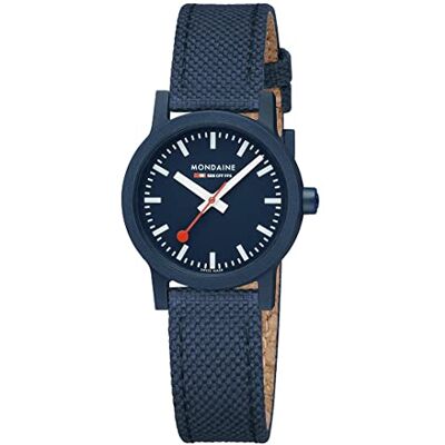 Mondaine Essence Watch 32 mm Tejido Reciclado Azul Océano Profundo con Costuras y Forro de Corcho, Azul Océano Oscuro, Correa, Azul Océano Oscuro, Correa, Azul Océano Oscuro, Correa Mondaine Essence Watch 32 mm Tejido Reciclado Azul Océano Profundo con Costuras y Forro de Corcho, Azul Océano Oscuro, Correa, Azul Océano Oscuro, Correa, Azul Océano Oscuro, Correa