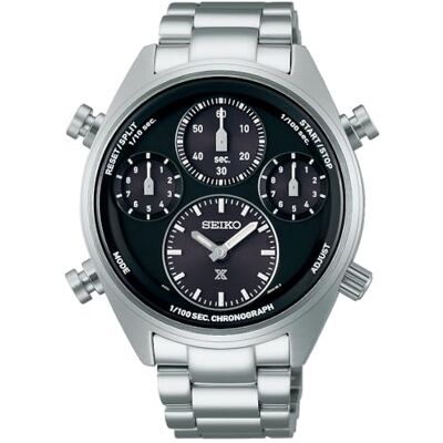 Seiko Speedtimer Reloj cronógrafo Solar para Hombre, Plateado/Negro., Pulsera Seiko Speedtimer Reloj cronógrafo Solar para Hombre, Plateado/Negro., Pulsera