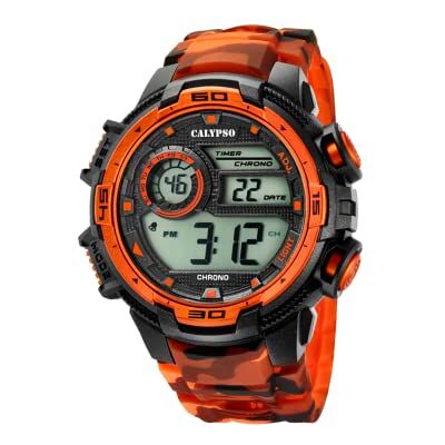 CALYPSO Reloj Modelo de la colección X-TREM, Caja de 51,5 mm Naranja con Correa de plástico Naranja para Caballero CALYPSO Reloj Modelo de la colección X-TREM, Caja de 51,5 mm Naranja con Correa de plástico Naranja para Caballero