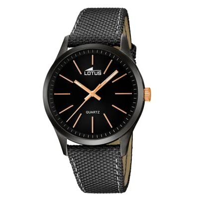 Lotus Reloj Hombre Analógico de Acero Inoxidable y Cuero Negro Movimiento de Cuarzo, Cristal Mineral de Alta Resistencia, Resistente al Agua 5 ATM Clásico Minimalist Lotus Reloj Hombre Analógico de Acero Inoxidable y Cuero Negro Movimiento de Cuarzo, Cristal Mineral de Alta Resistencia, Resistente al Agua 5 ATM Clásico Minimalist