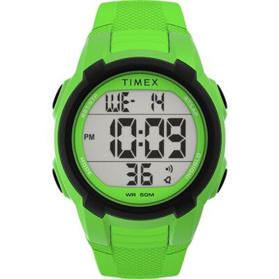 Timex Sport Reloj Unisex de 40 mm, Correa de PU Verde, Esfera Digital, Caja Verde Timex Sport Reloj Unisex de 40 mm, Correa de PU Verde, Esfera Digital, Caja Verde