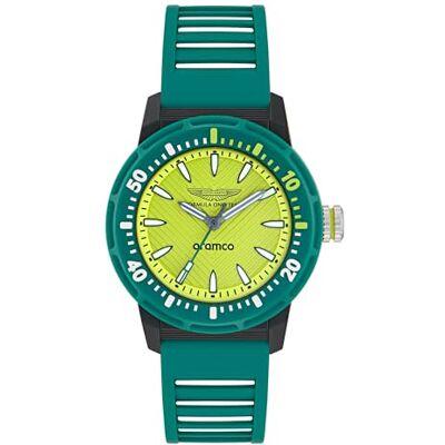 Aston Martin Racing Am Formula 1 Reloj analógico de Cuarzo para Hombre (Silicona), Verde, Correa Aston Martin Racing Am Formula 1 Reloj analógico de Cuarzo para Hombre (Silicona), Verde, Correa