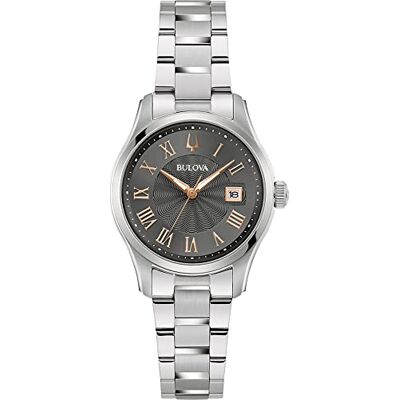 Bulova Reloj analógico de Cuarzo para Mujer con Correa de Acero Inoxidable , Plata, Pulsera Bulova Reloj analógico de Cuarzo para Mujer con Correa de Acero Inoxidable , Plata, Pulsera