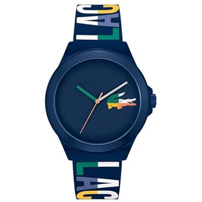 Lacoste Reloj Analógico de Cuarzo para Hombre Colección NEOCROC con Correa de Silicona Azul Marina Lacoste Reloj Analógico de Cuarzo para Hombre Colección NEOCROC con Correa de Silicona Azul Marina