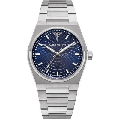 Carlo Colucci Reloj de Hombre CC600-1 de Cuarzo Plata Acero Inoxidable Cristal de Zafiro Carlo Colucci Reloj de Hombre CC600-1 de Cuarzo Plata Acero Inoxidable Cristal de Zafiro