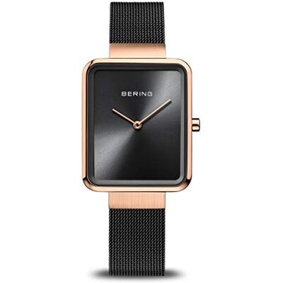 BERING 14528 Reloj de Cuarzo para Mujer con Caja de Acero Inoxidable de 28 mm y Esfera, Correa milanesa, Cristal de Zafiro y Resistencia al Agua de 3 ATM BERING 14528 Reloj de Cuarzo para Mujer con Caja de Acero Inoxidable de 28 mm y Esfera, Correa milanesa, Cristal de Zafiro y Resistencia al Agua de 3 ATM