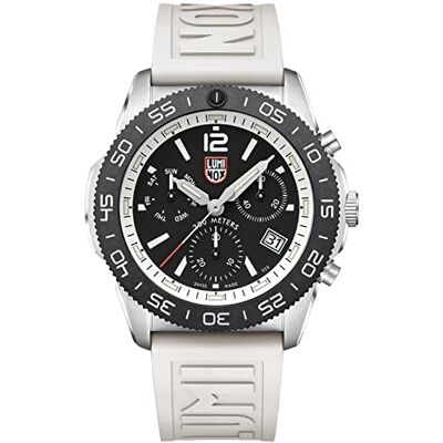 Luminox Reloj analógico de Cuarzo Suizo para Hombre con Correa de Goma , Blanco, Moderno Luminox Reloj analógico de Cuarzo Suizo para Hombre con Correa de Goma , Blanco, Moderno