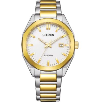 Citizen Reloj analógico de Cuarzo para Hombre con Correa de Acero Inoxidable, Blanco, Pulsera Citizen Reloj analógico de Cuarzo para Hombre con Correa de Acero Inoxidable, Blanco, Pulsera