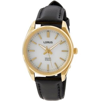 Lorus Reloj analógico de Cuarzo para Mujer con Correa de Piel, Dorado Lorus Reloj analógico de Cuarzo para Mujer con Correa de Piel, Dorado