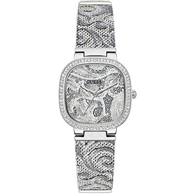 GUESS Reloj analógico de Cuarzo para Mujer, Talla única, Plata 32019893, Plata, Talla única, Pulsera GUESS Reloj analógico de Cuarzo para Mujer, Talla única, Plata 32019893, Plata, Talla única, Pulsera