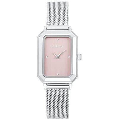 s.Oliver Reloj analógico de cuarzo para mujer con correa de piel y nailon. Incluye caja de regalo. s.Oliver Reloj analógico de cuarzo para mujer con correa de piel y nailon. Incluye caja de regalo.