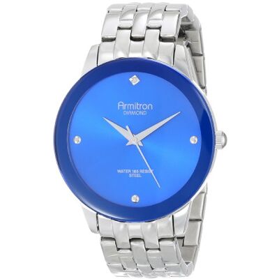 Armitron 20/4952 Reloj de Pulsera para Hombre con Detalles de Diamantes, Azul/Plateado Armitron 20/4952 Reloj de Pulsera para Hombre con Detalles de Diamantes, Azul/Plateado