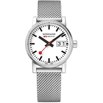 Mondaine Evo2 Reloj para Mujer Analógico de Cuarzo con Brazalete de Acero Inoxidable Mondaine Evo2 Reloj para Mujer Analógico de Cuarzo con Brazalete de Acero Inoxidable