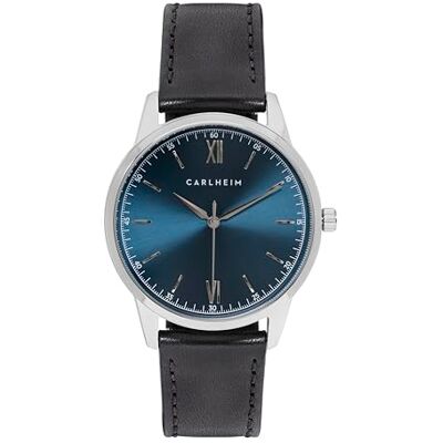 Carlheim Reloj analógico de Cuarzo japonés para Hombre con Correa de Piel Carlheim Reloj analógico de Cuarzo japonés para Hombre con Correa de Piel