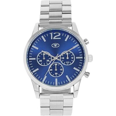 TOM TAILOR Reloj de Pulsera de Cuarzo para Hombre, Carcasa de aleación Plateada, Resistente al Agua 3 Bar, Plata, Eine Grösse, Moderno TOM TAILOR Reloj de Pulsera de Cuarzo para Hombre, Carcasa de aleación Plateada, Resistente al Agua 3 Bar, Plata, Eine Grösse, Moderno