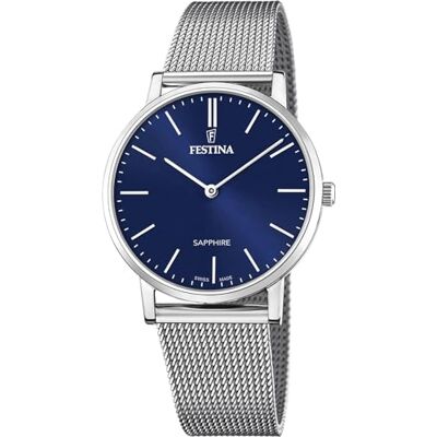 Festina Swiss Made Reloj Hombre Analógico de Acero Inoxidable 316l Plateado Festina Swiss Made Reloj Hombre Analógico de Acero Inoxidable 316l Plateado