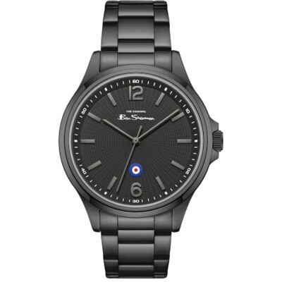 Ben Sherman Westminster Reloj analógico de Cuarzo con Esfera Negra y Acero Inoxidable plomizo, para Hombre, Cristal Mineral, 3 ATM, Caja de 43 mm Ben Sherman Westminster Reloj analógico de Cuarzo con Esfera Negra y Acero Inoxidable plomizo, para Hombre, Cristal Mineral, 3 ATM, Caja de 43 mm