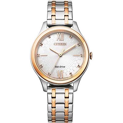 Citizen Women's Analogue Eco-Drive Watch with a Stainless Steel Band Citizen Women's Analogue Eco-Drive Watch with a Stainless Steel Band