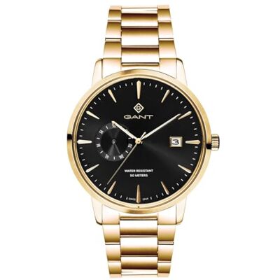 GANT East Hill Reloj de Pulsera para Hombre, Acero Inoxidable, 43 mm, Cuarzo, Esfera Negra, Fecha, día de la Semana, Cristal Mineral y Resistencia al Agua 5 ATM GANT East Hill Reloj de Pulsera para Hombre, Acero Inoxidable, 43 mm, Cuarzo, Esfera Negra, Fecha, día de la Semana, Cristal Mineral y Resistencia al Agua 5 ATM