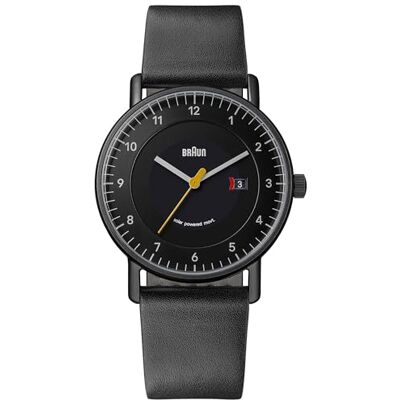 Braun Reloj de Cuarzo con 3 manecillas para Hombre, con Fecha, Esfera Negra y Correa de Piel Negra, Caja de Acero Inoxidable de 40 mm, Modelo , Negro/Negro, Pulsera Braun Reloj de Cuarzo con 3 manecillas para Hombre, con Fecha, Esfera Negra y Correa de Piel Negra, Caja de Acero Inoxidable de 40 mm, Modelo , Negro/Negro, Pulsera