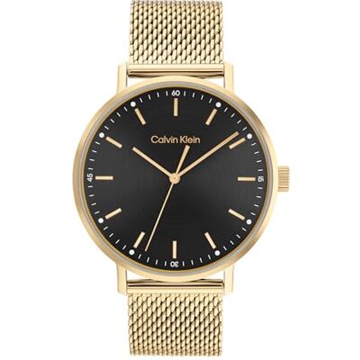 Calvin Reloj Analógico de Cuarzo para Hombre Colección Modern Mesh con Pulsera de Cuero o Acero Inoxidable en Enlace o Malla Calvin Reloj Analógico de Cuarzo para Hombre Colección Modern Mesh con Pulsera de Cuero o Acero Inoxidable en Enlace o Malla