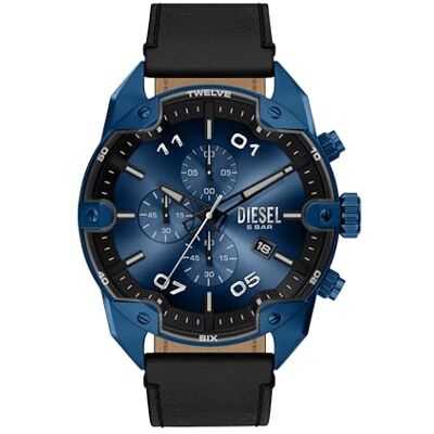 Diesel Spiked Hombre Reloj de 49MM de Acero Inoxidable Azul, Diesel Spiked Hombre Reloj de 49MM de Acero Inoxidable Azul,