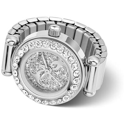 GUESS Anna Reloj de Pulsera analógico de Cuarzo para Mujer, Acero Inoxidable, 18 mm, Correa de Acero Inoxidable, Plata, 3 Bares, Color de la Esfera: Plateado GUESS Anna Reloj de Pulsera analógico de Cuarzo para Mujer, Acero Inoxidable, 18 mm, Correa de Acero Inoxidable, Plata, 3 Bares, Color de la Esfera: Plateado