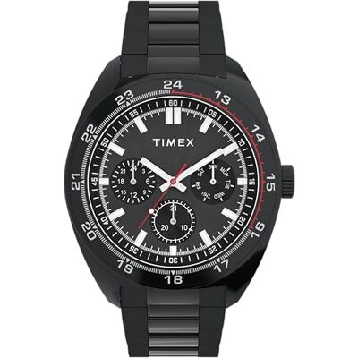 Timex Trend TW2Y22800 Reloj de Hombre 45 mm, Correa de Acero Inoxidable Negro, Esfera y Caja Negra Timex Trend TW2Y22800 Reloj de Hombre 45 mm, Correa de Acero Inoxidable Negro, Esfera y Caja Negra