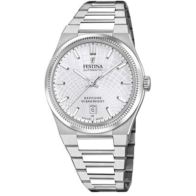 Festina Swiss Made Reloj automático de Acero para Hombre con Pulsera Festina Swiss Made Reloj automático de Acero para Hombre con Pulsera