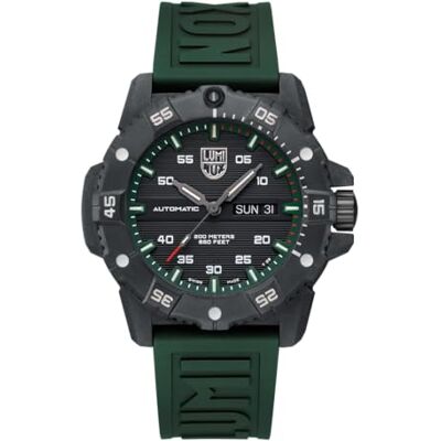 Luminox Reloj analógico Suizo automático para Hombre con Correa de Caucho , Negro, Correa Luminox Reloj analógico Suizo automático para Hombre con Correa de Caucho , Negro, Correa
