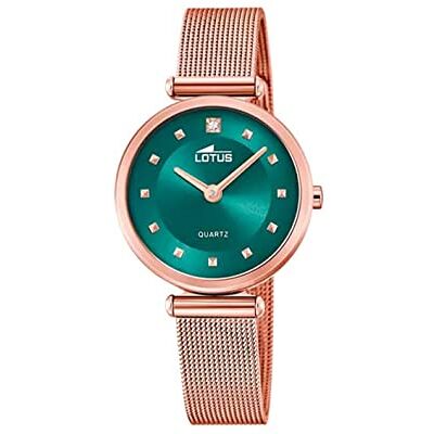 Lotus Reloj Mujer Analógico de Acero Inoxidable 316l Dorado Movimiento de Cuarzo, Cristal Mineral de Alta Resistencia, Resistente al Agua 5 ATM, Special Prices Lotus Reloj Mujer Analógico de Acero Inoxidable 316l Dorado Movimiento de Cuarzo, Cristal Mineral de Alta Resistencia, Resistente al Agua 5 ATM, Special Prices