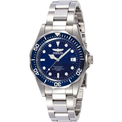 INVICTA Pro Diver Reloj de cuarzo para hombre de acero inoxidable, 37 mm INVICTA Pro Diver Reloj de cuarzo para hombre de acero inoxidable, 37 mm