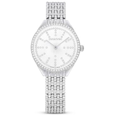 Swarovski Reloj Attract, Fabricado en Suiza, Brazalete de Metal, Tono Plateado, Acero Inoxidable Swarovski Reloj Attract, Fabricado en Suiza, Brazalete de Metal, Tono Plateado, Acero Inoxidable