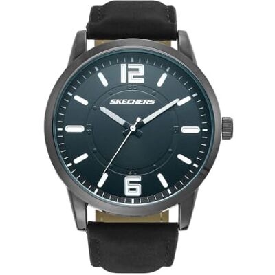Skechers Reloj Analógico para Hombres de Cuarzo con Correa en Poliuretano , 46 mm, Negro Tinta Skechers Reloj Analógico para Hombres de Cuarzo con Correa en Poliuretano , 46 mm, Negro Tinta