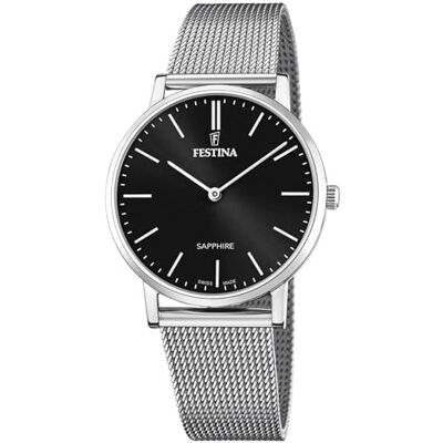 Festina Swiss Made Reloj Hombre Analógico de Acero Inoxidable 316l Plateado Movimiento de Cuarzo, Cristal Zafiro de Alta Resistencia, Resistente al Agua 5 ATM F20014/3 Classic Steel Festina Swiss Made Reloj Hombre Analógico de Acero Inoxidable 316l Plateado Movimiento de Cuarzo, Cristal Zafiro de Alta Resistencia, Resistente al Agua 5 ATM F20014/3 Classic Steel