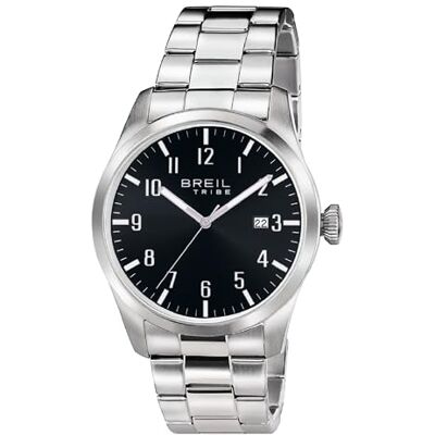 BREIL Reloj Hombre, Brazalete de Acero, Caja 42 cm Colección CLASSIC ELEGANCE, Movimiento Cuarzo Cosa Análoga, Resistente al agua hasta 50 metros, Ideas de regalos para Hombre BREIL Reloj Hombre, Brazalete de Acero, Caja 42 cm Colección CLASSIC ELEGANCE, Movimiento Cuarzo Cosa Análoga, Resistente al agua hasta 50 metros, Ideas de regalos para Hombre