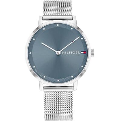 Tommy Hilfiger Reloj De Movimiento De Cuarzo De Dos Manecillas para Mujer con Correa de Malla de Acero Inoxidable Plateada Tommy Hilfiger Reloj De Movimiento De Cuarzo De Dos Manecillas para Mujer con Correa de Malla de Acero Inoxidable Plateada