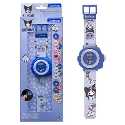 LEXIBOOK , Kuromi, Reloj Proyección Digital, Morado, Proyecta 20 imágenes de Kuromi, correa ajustable, pantalla digital y batería incluida para niños. LEXIBOOK , Kuromi, Reloj Proyección Digital, Morado, Proyecta 20 imágenes de Kuromi, correa ajustable, pantalla digital y batería incluida para niños.
