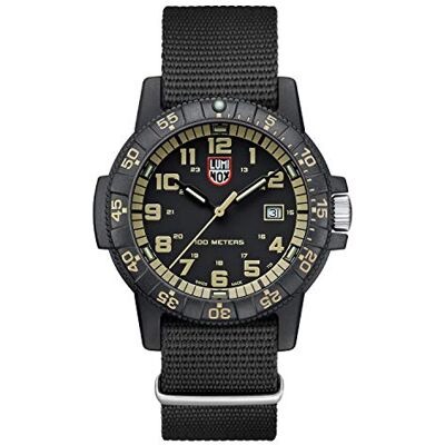 Luminox Leatherback Sea Turtle Giant Reloj Caballero 44mm Reloj Militar en Negro Fecha Función 100m Resistente al Agua Luminox Leatherback Sea Turtle Giant Reloj Caballero 44mm Reloj Militar en Negro Fecha Función 100m Resistente al Agua
