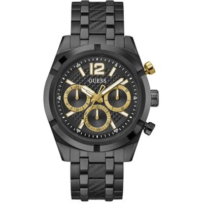 GUESS Reloj de Pulsera para Hombre de Acero Inoxidable, Negro, Clásico GUESS Reloj de Pulsera para Hombre de Acero Inoxidable, Negro, Clásico