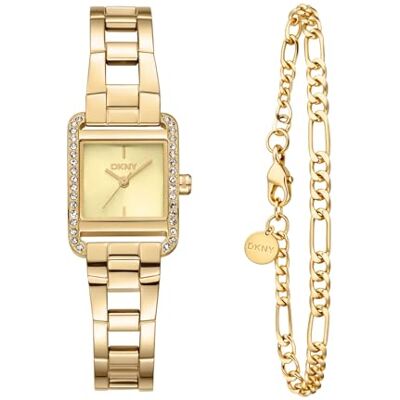 DKNY Reloj de Cuarzo Mini Square Watch Set Quartz 3 ATM DKNY Reloj de Cuarzo Mini Square Watch Set Quartz 3 ATM
